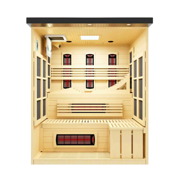 Golden Designs Monaco 6-Person Black Full Spectrum Near Zero EMF Far Infrared Sauna | GDI-6996-03 FS