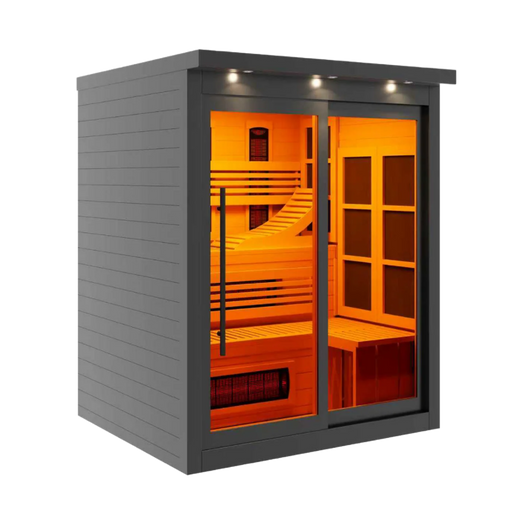 Golden Designs Monaco 6-Person Black Full Spectrum Near Zero EMF Far Infrared Sauna | GDI-6996-03 FS
