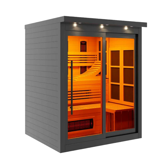 Golden Designs Monaco 6-Person Black Full Spectrum Near Zero EMF Far Infrared Sauna | GDI-6996-03 FS