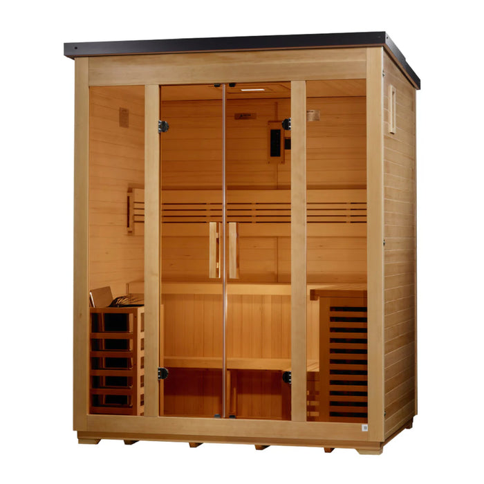 Golden Designs Vorarlberg 5-Person Traditional Outdoor Sauna - Flat Roof | GDI-8005-01
