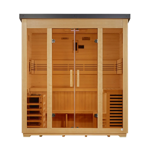Golden Designs Vorarlberg 5-Person Traditional Outdoor Sauna - Flat Roof | GDI-8005-01