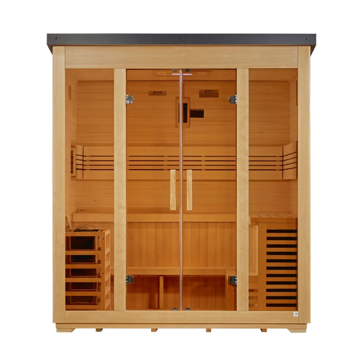 Golden Designs Vorarlberg 5-Person Traditional Outdoor Sauna - Flat Roof | GDI-8005-01