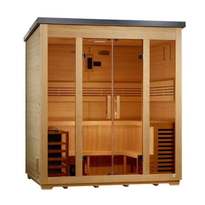 Golden Designs Vorarlberg 5-Person Traditional Outdoor Sauna - Flat Roof | GDI-8005-01