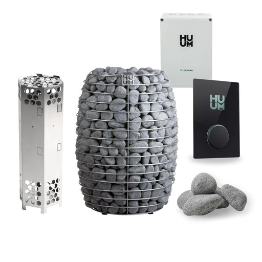 HUUM HIVE 240V Electric Sauna Heater with stones, UKU Extension Box, HIVE Air Tunnel – Complete Package (UKU WiFi Control)
