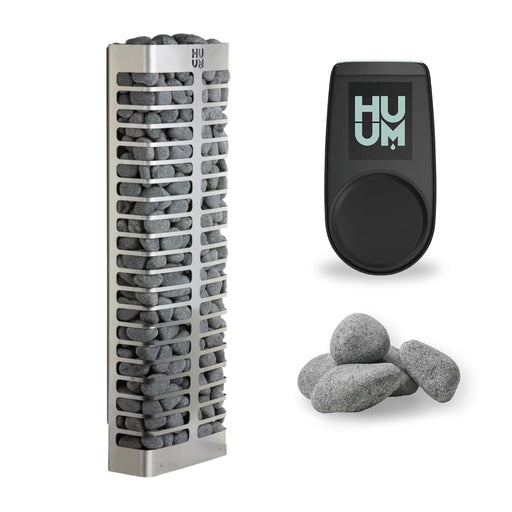 HUUM STEEL Mini 3.5kW 240 Electric Sauna Heater with Stones and UKU Control - Complete Package
