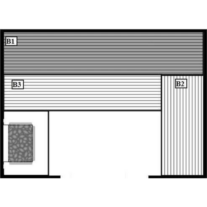 Scandia Electric Ultra Hand Finished Pre-Cut Sauna Room Kits - 48" x 84" x 84" 7