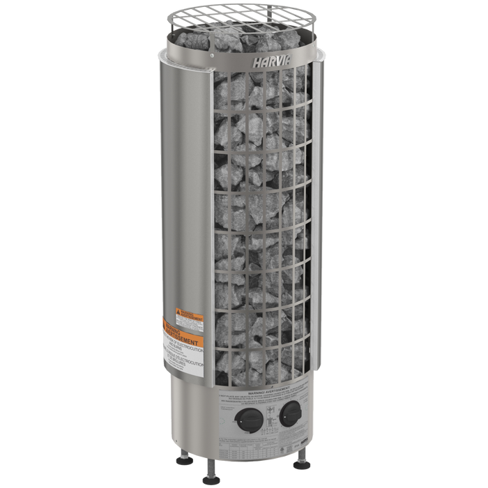 Harvia Cilindro  Electric Sauna Heater w/ Built-In Time and Temperature Controls (PC60/PC80/PC90/6kw/8kw/9kw)