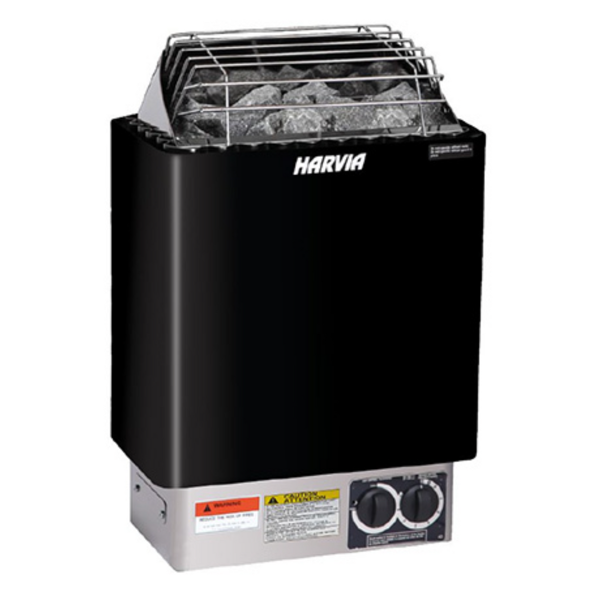 Harvia KIP60B 6kW 240V Electric Sauna Heater w/ Built-In Controls, Bla ...