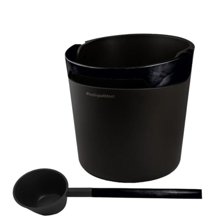 Harvia Helmi Sauna Bucket & Ladle - Chocolate