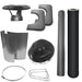 Harvia Black Chimney & Assembly Kit, Barrel, Flat Roof