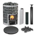 Harvia Cilindro 16 16kW Wood-Burning Sauna Stove Package with Chimney Kit (Black)