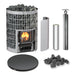Harvia Cilindro 16 16kW Wood-Burning Sauna Stove Package with Chimney Kit (Stainless Steel)
