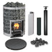 Harvia Cilindro 20 17kW Wood-Burning Sauna Stove Package with Chimney Kit (Black)
