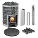 Harvia Cilindro 20 17kW Wood-Burning Sauna Stove Package with Chimney Kit (Stainless Steel)