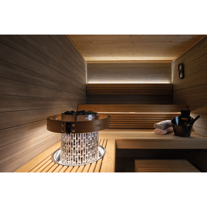 Harvia Cilindro Embedding Flange with LED Lighting | HPCU7L