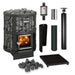 Harvia Legend 150 16kW Wood-Burning Sauna Stove Package with Chimney Kit & Water Heater (Black)