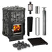 Harvia Legend 150 16kW Wood-Burning Sauna Stove Package with Chimney Kit & Water Heater (Stainless Steel)