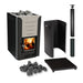 Harvia Pro 20 24kW Wood-Burning Sauna Stove Package with Chimney Kit (Black)