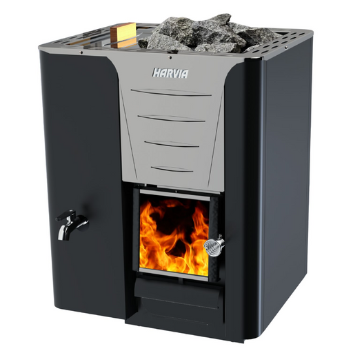 Harvia Pro 20 LS 24.1kW Wood-Burning Sauna Stove with Water Tank | WKPR20LSM