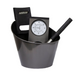 Harvia Sauna Accessory Set (Steel Bucket, Ladle, Thermometer, and Hygrometer)-Black | SA007