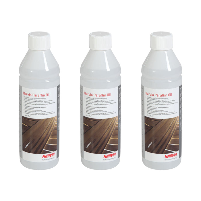 Harvia Sauna Wood Paraffin Oil, 16.9oz (500ml), 3-Pack