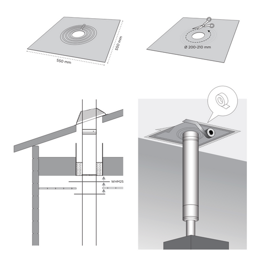 Harvia Vapour Barrier for Sauna Chimneys | WHM25