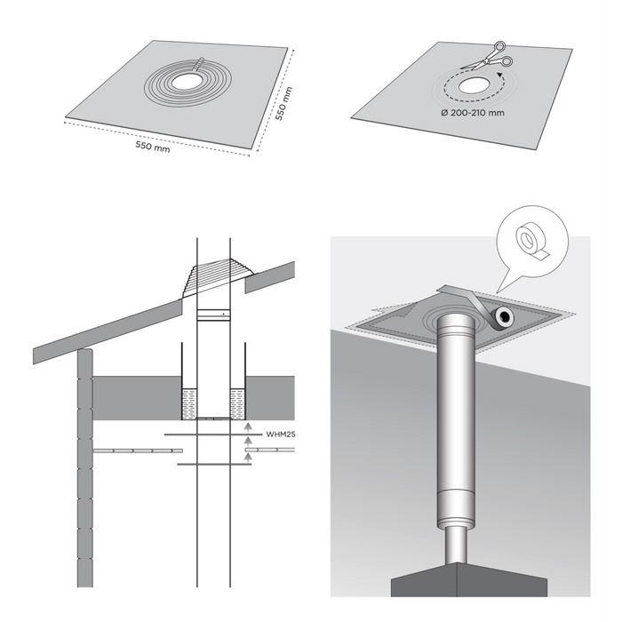Harvia Vapour Barrier for Sauna Chimneys | WHM25