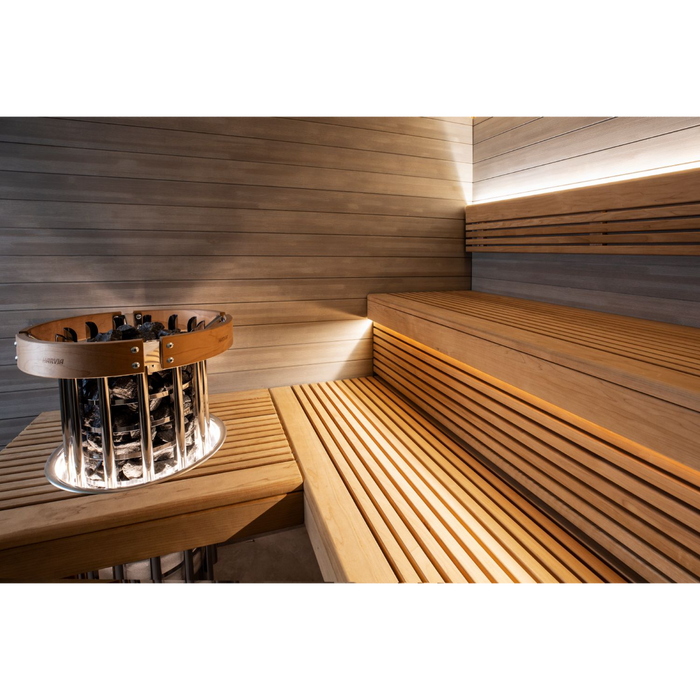 Harvia Cilindro Embedding Flange with LED Lighting | HPCU7L