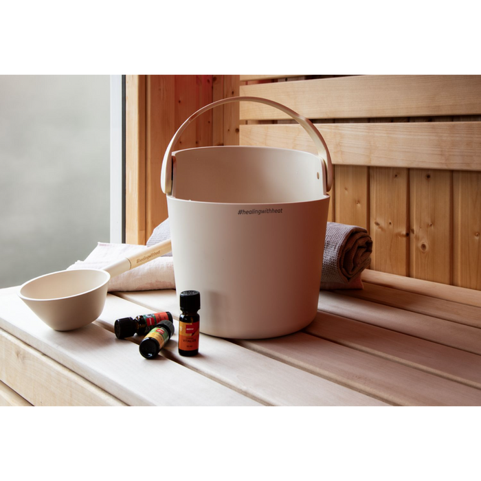 Harvia Helmi Sauna Bucket & Ladle - Chocolate