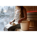 Harvia Helmi Sauna Bucket & Ladle - Chocolate
