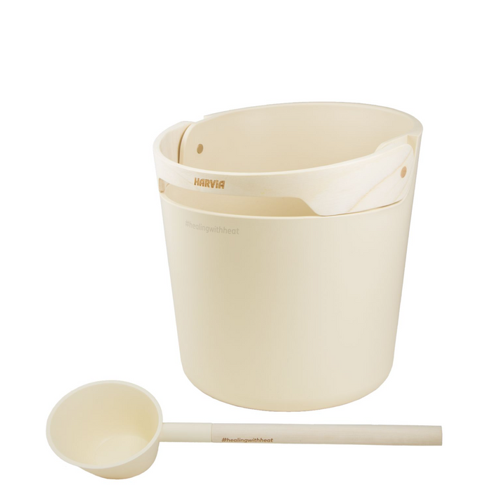 Harvia Helmi Sauna Bucket & Ladle - Chocolate