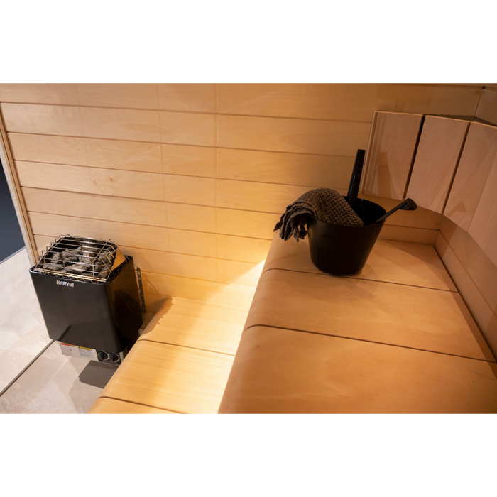 Harvia 240V Electric Sauna Heater w/ Built-In Controls, Black | KIP60B, KIP80B | JH60B2401M, JH80B2401MI 