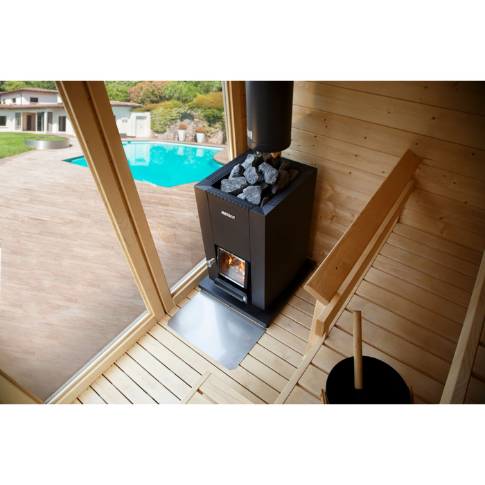 Harvia Linear 18 Compact Black 14.3kW Wood-Burning Sauna Stove | WKLI18CPTM