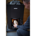 Harvia Linear 18 Compact Black 14.3kW Wood-Burning Sauna Stove | WKLI18CPTM