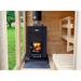 Harvia Linear 18 Compact Black 14.3kW Wood-Burning Sauna Stove | WKLI18CPTM