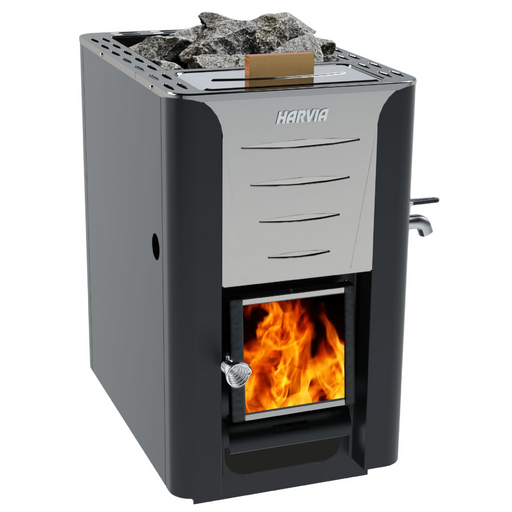 Harvia Pro 20 ES 24.1kW Wood-Burning Sauna Stove with Water Tank | WKPR20ESM