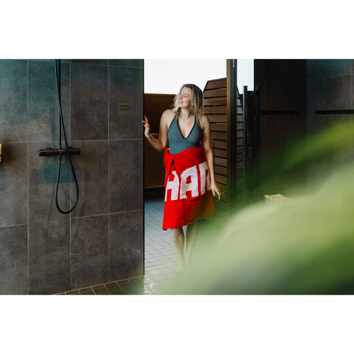 Harvia Red Sauna Bath Towel (28"×56") | SAC80401