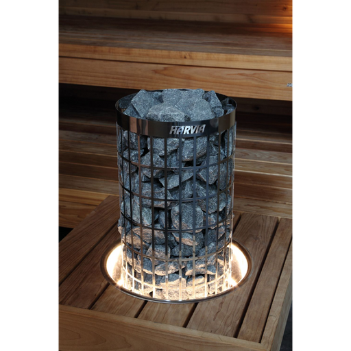 Harvia Cilindro Embedding Flange with LED Lighting | HPCU7L