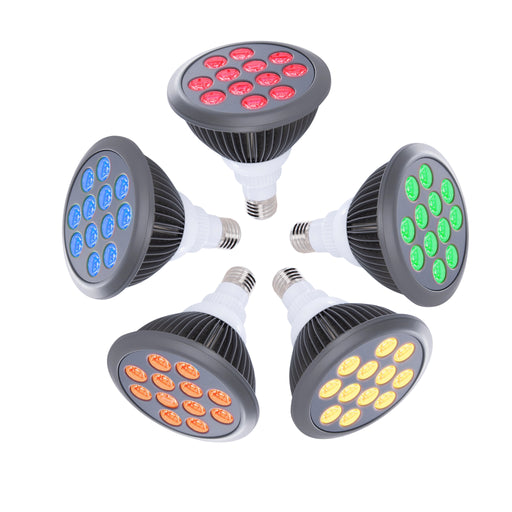 Hooga HG24 Handheld Color Light Therapy Device Set (Red, Blue, Green, Yellow, Orange)