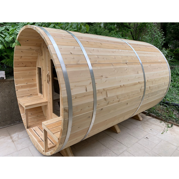 Leisurecraft CT Tranquility Barrel Sauna (Heating Option: Electric Heater) 11