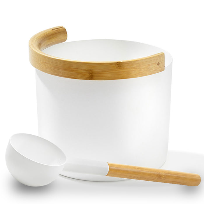 KOLO Sauna Set 2 Bucket & Ladle (White)
