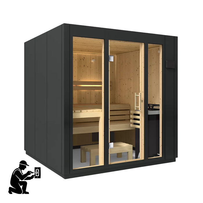 Kohler C1 Five-Person Indoor Sauna - Graphite Grey | K-39950-0FNC-CGS