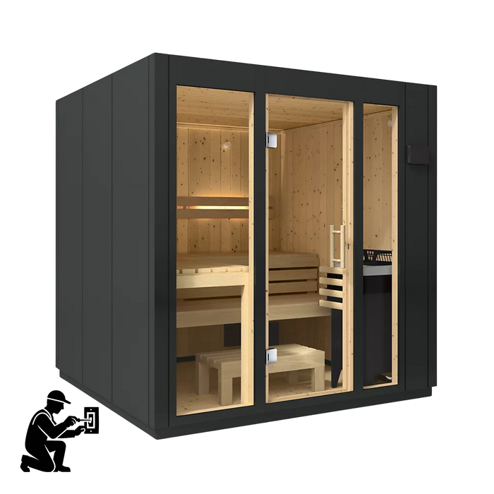 Kohler C1 Five-Person Indoor Sauna - Graphite Grey | K-39950-1FNC-CGS