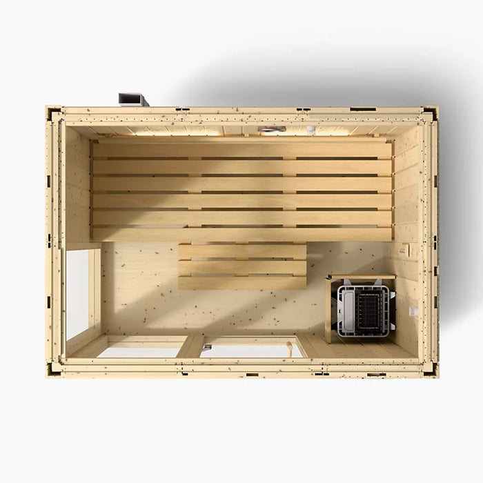 Kohler C1 Three-Person Indoor Sauna with Floor - Scandinavian Spruce | 38441-1FNC-SPS