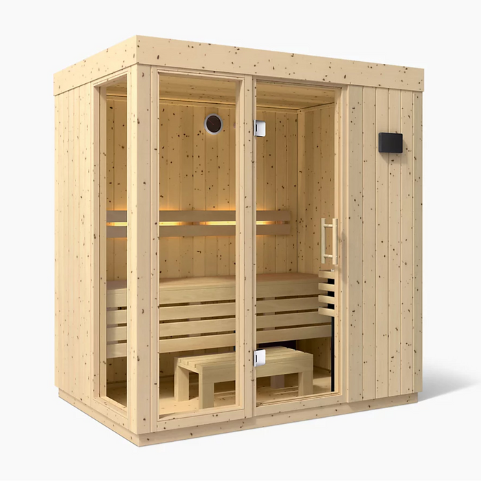 Kohler C1 Three-Person Indoor Sauna with Floor - Scandinavian Spruce | 38441-1FNC-SPS