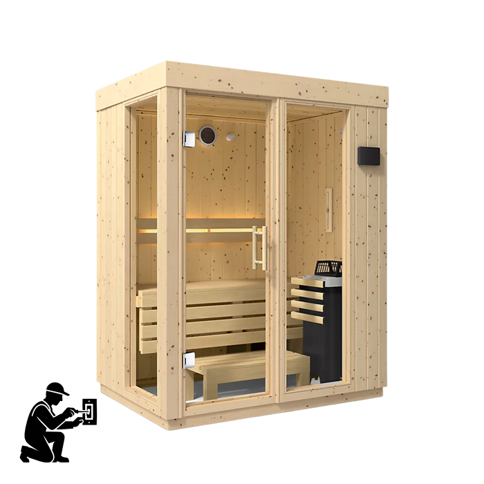 Kohler C1 Two-Person Indoor Sauna without Floor with Installation | 38440-0FNC-SPS