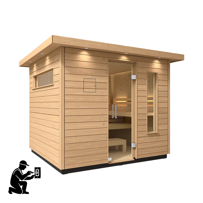 Kohler C2 Six-Person Outdoor Sauna - Douglas Fir | K-39189-1FNC-DFS