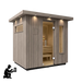 Kohler C2 Three-Person Outdoor Sauna - Weathered Grey Spruce | K-40044-1FNC-WGS