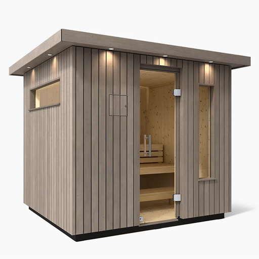 Kohler C2 Five-Person Outdoor Sauna - Weathered Grey Spruce | K-40045-1FNC-WGS