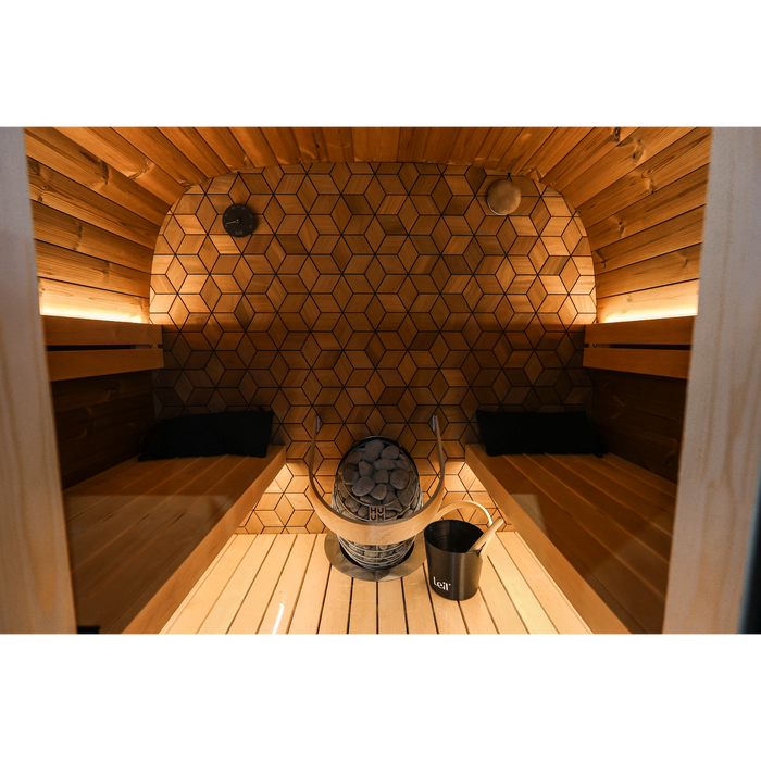 Leil® Black Cube Premium Outdoor Sauna Kit